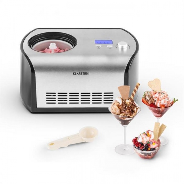 Машина для производства мороженного Klarstein Snowberry & Choc Ice Maker 1.2L из нержавеющей стали L1045FVT