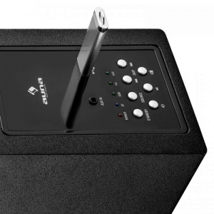 Активная караоке-колонка Black Auna Karaboom (LED,Bluetooth,USB,AUX,2-microphone)